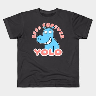 "YOLO! BFFs Forever" for Zoo Pals of the Ugly Zoo Comic Strip Kids T-Shirt